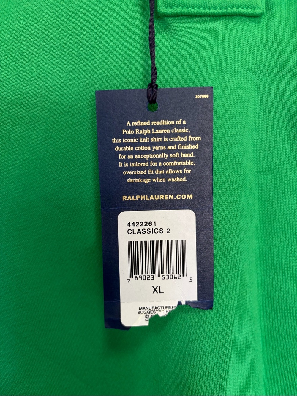 Ralph Lauren Men’s Bright Green Polo with Purple Logo NWT XL - Picture 4 of 14